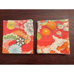 Vintage Retro Wamsutta Ultracale Kimono Standard Pillow Cases Set of 2 Orange